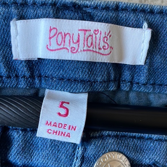 Ponytails Size 5,blue skirt with under shorts,5 pockets,elastic to adjust waist - Picture 6 of 7